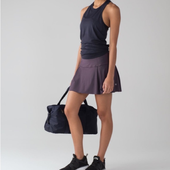 lululemon athletica Dresses & Skirts - Lululemon (Black Currant) Lost In Pace Skirt (Tall) (15") | Size 4 EUC